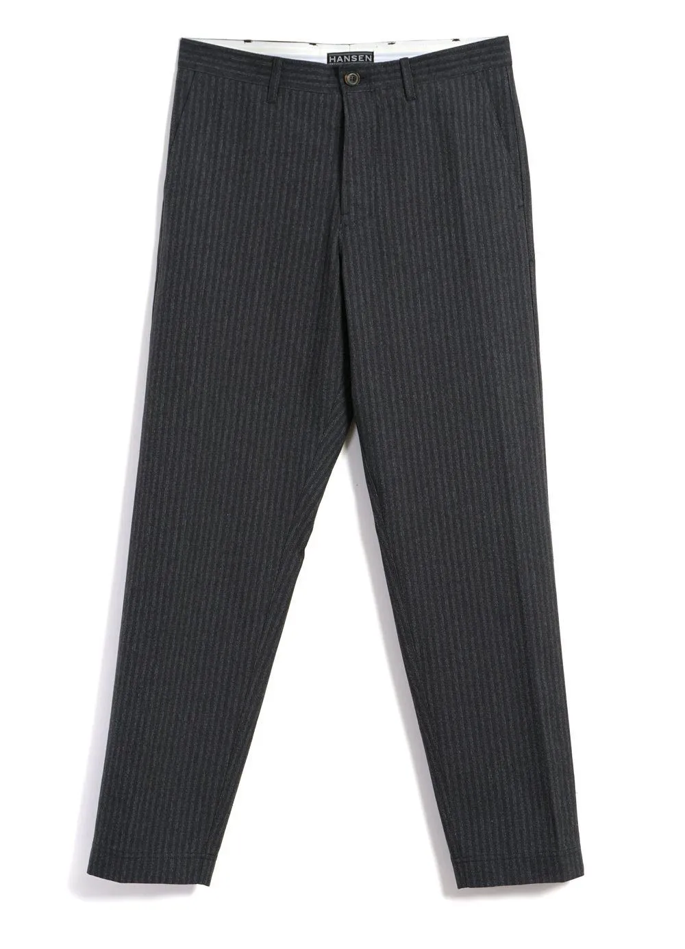 KIAN | Cinch Back Wide Trousers | Grey Pin