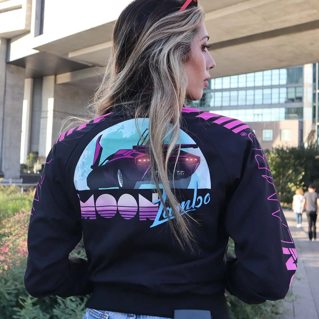 Ladies Retrowave Bomber Jacket Size Small