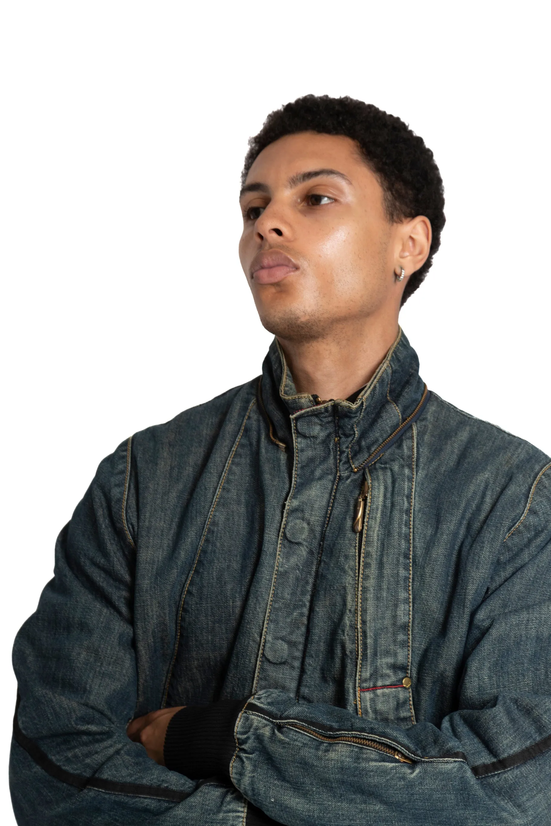 Levis Engineered Jeans Pocket Detail Denim Bomber Jacket