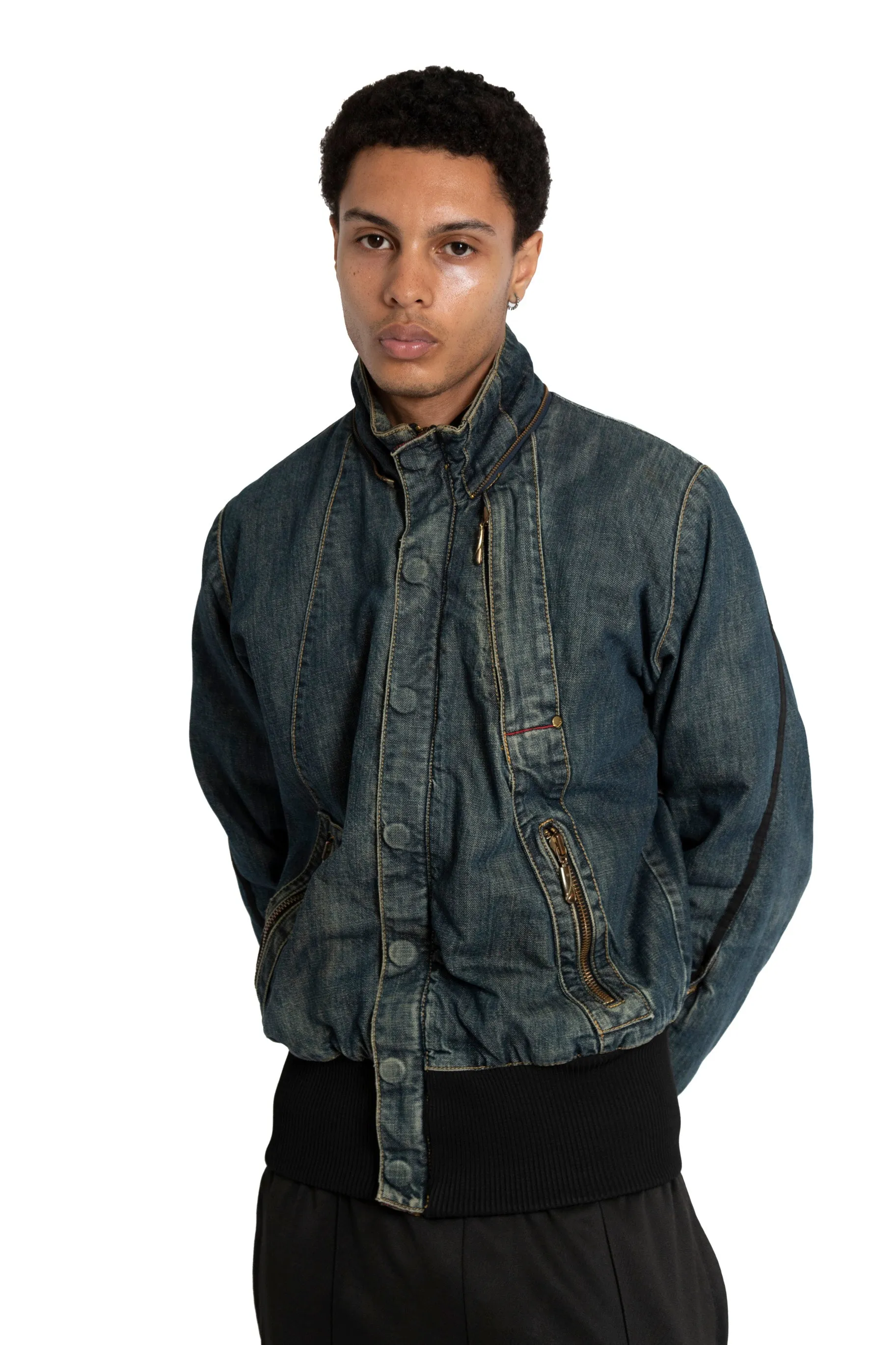 Levis Engineered Jeans Pocket Detail Denim Bomber Jacket