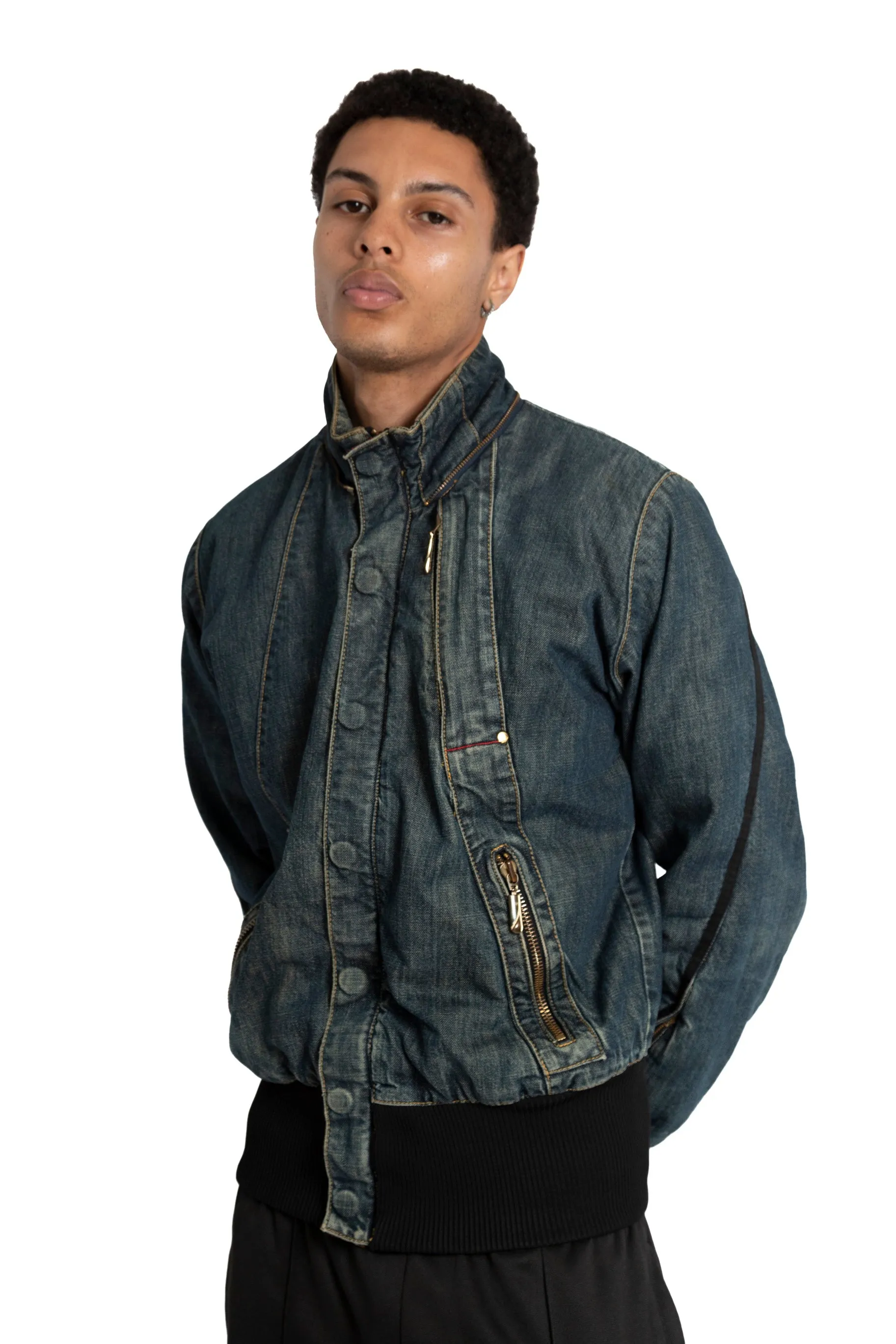 Levis Engineered Jeans Pocket Detail Denim Bomber Jacket