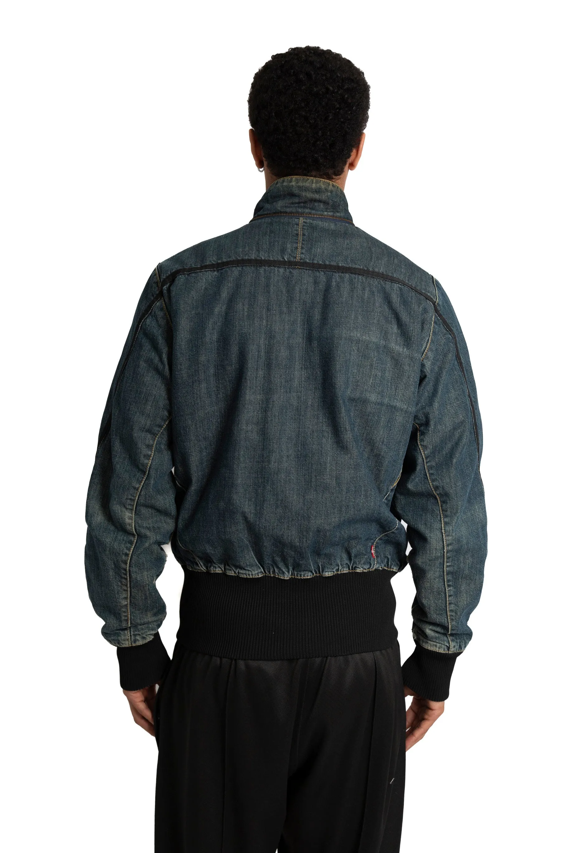 Levis Engineered Jeans Pocket Detail Denim Bomber Jacket