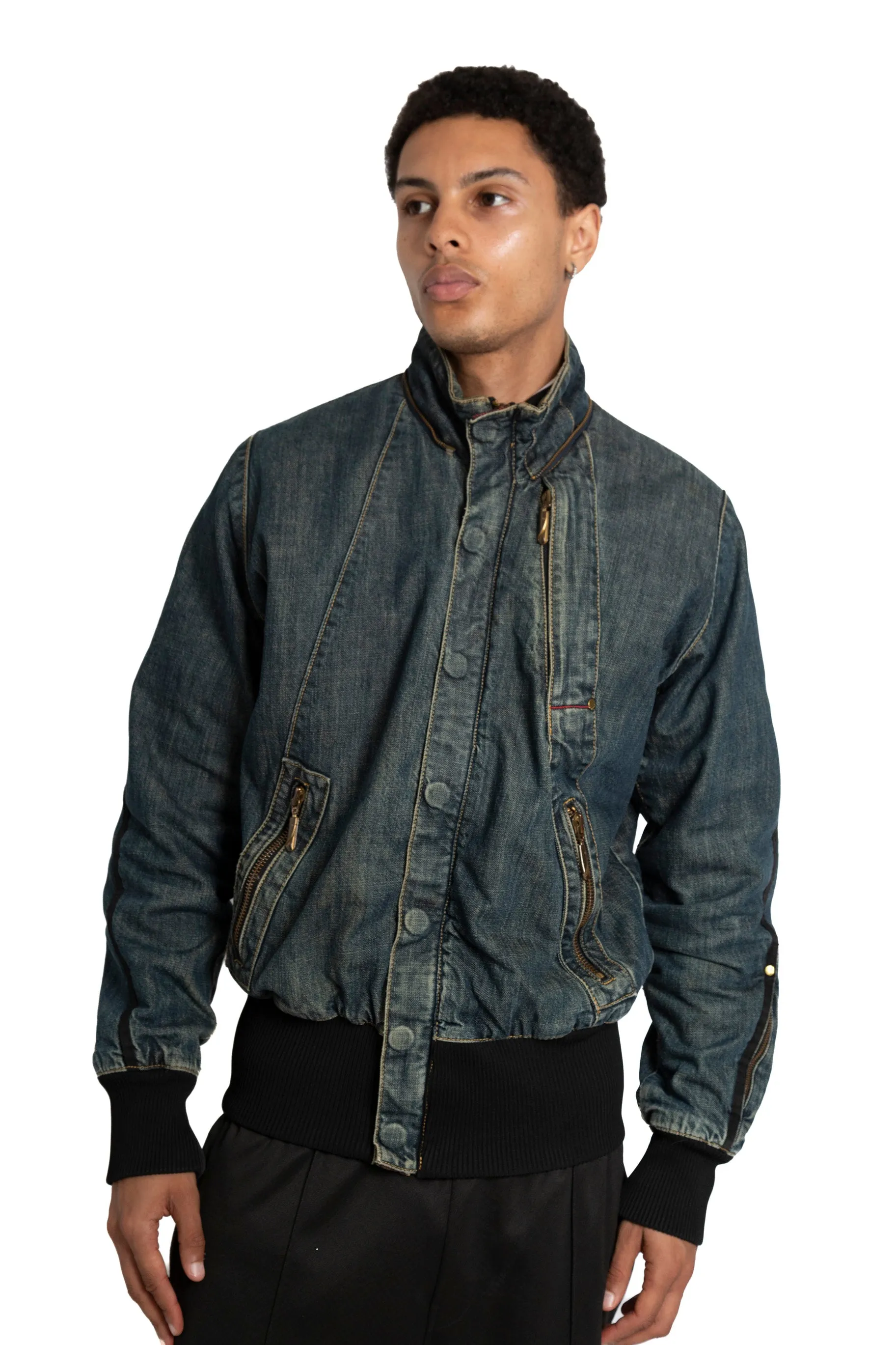 Levis Engineered Jeans Pocket Detail Denim Bomber Jacket