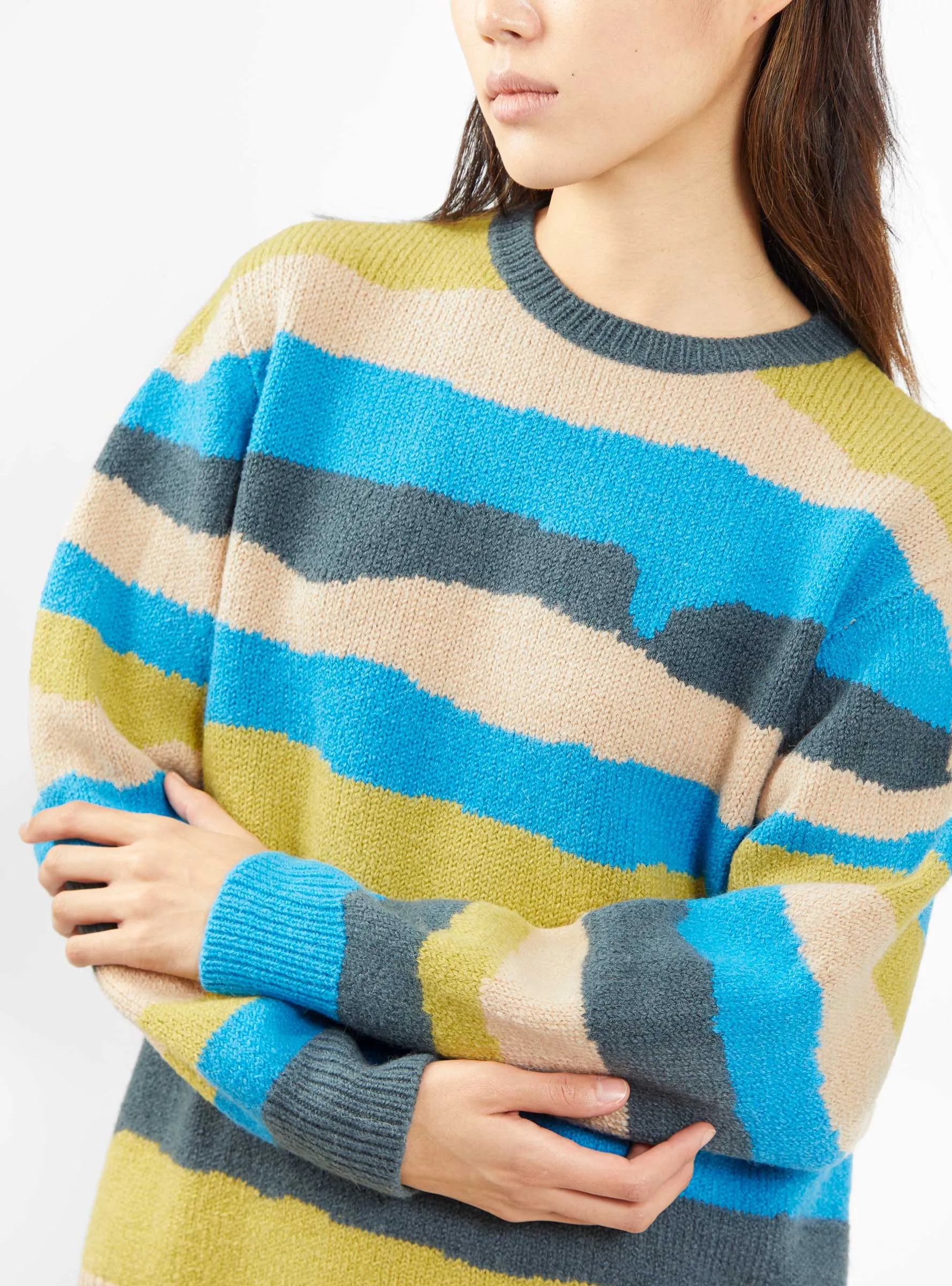 Light Wind Sweater Blue & Multi Stripe