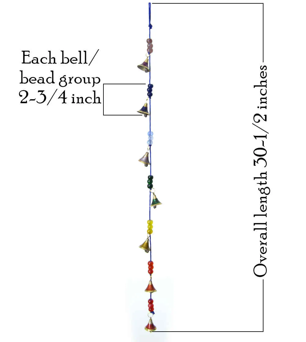 Long 7 Hanging Chakra Bells Wind Chime