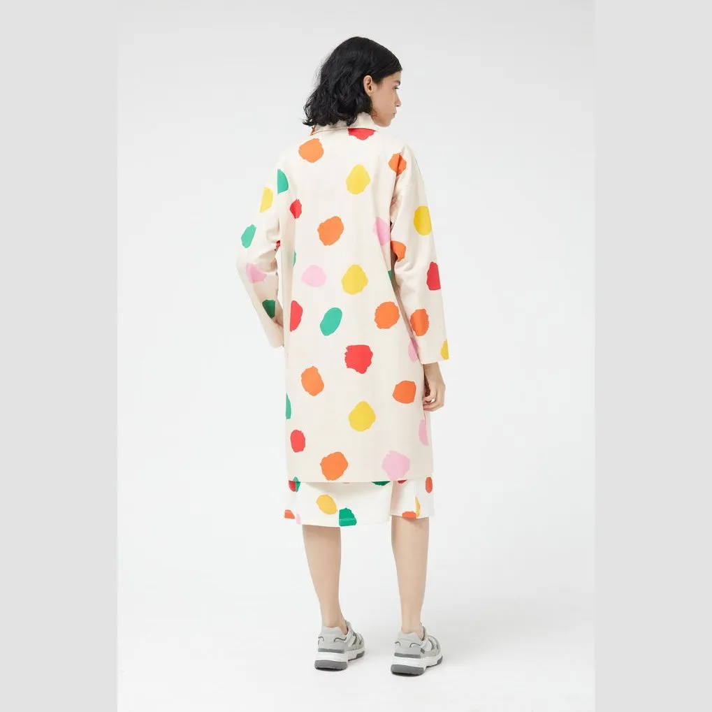 Macula polka dot midi trench coat