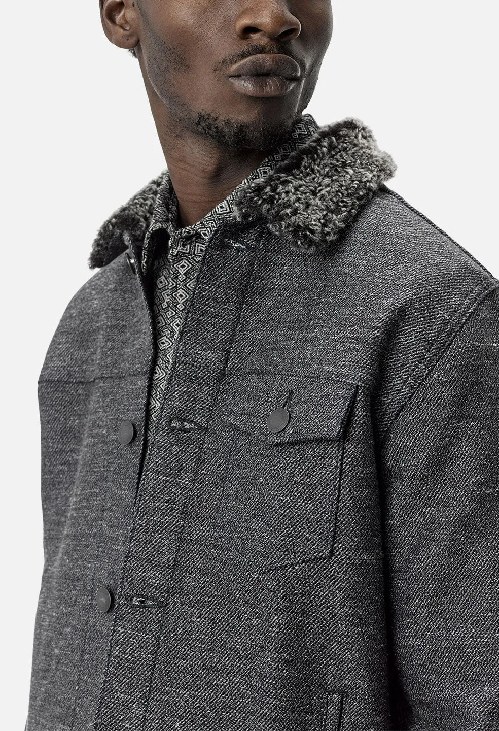 Melange Thumper Jacket / Charcoal