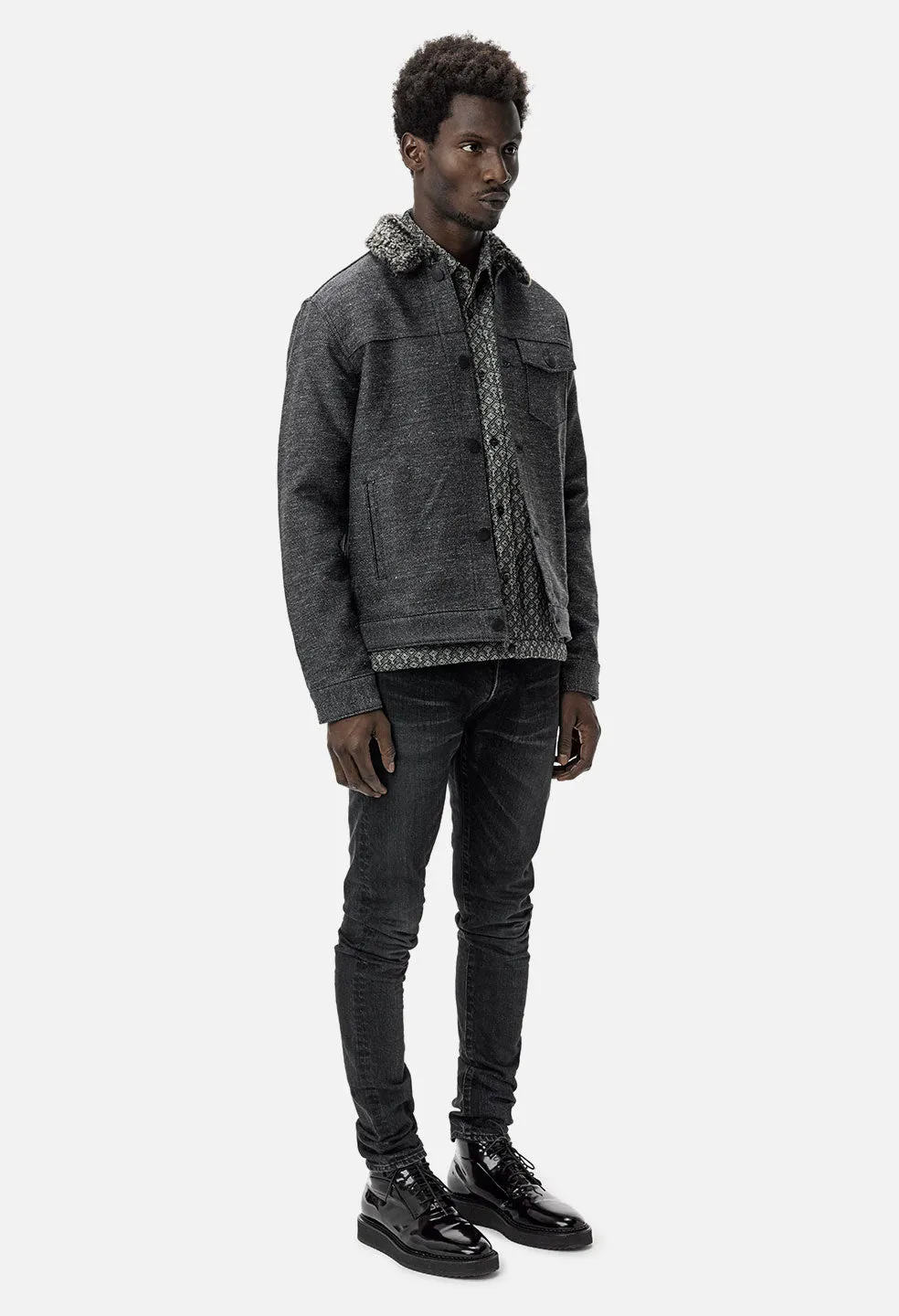 Melange Thumper Jacket / Charcoal