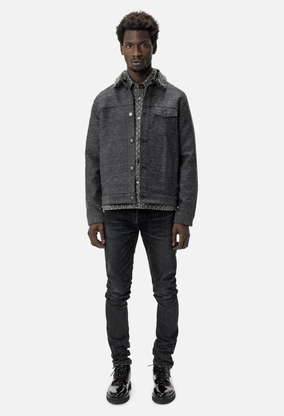 Melange Thumper Jacket / Charcoal