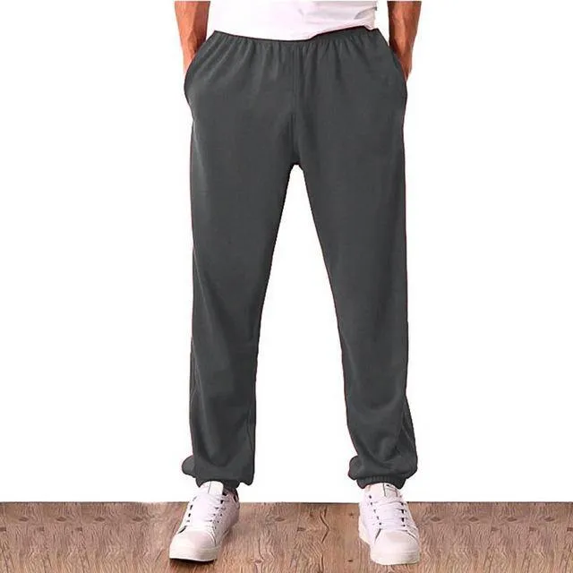 Men Plus Size Pants 6XL Solid Baggy Loose Elastic Pants Cotton Sweatpants Casual Pants Trousers Large Big Plus Size 5XL 6XL 7XL