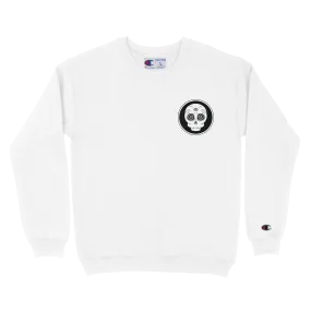 Midnight Skateboading - CRYPTNOSIS SKULL LOGO CHAMPION® CREWNECK SWEATSHIRT