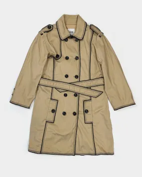 Moschino Buttoned Camel Trench Coat 1990's