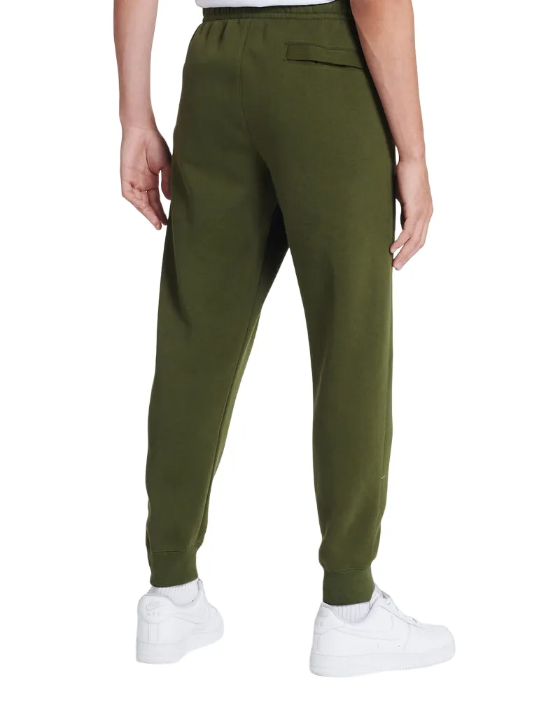 Nike Jogger Club men's sports trousers with elasticated bottom in fleece cotton BV2671-327 green