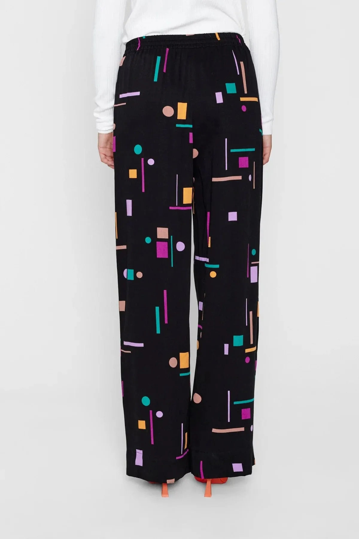 Numph Wide Leg Printed Trousers Multi