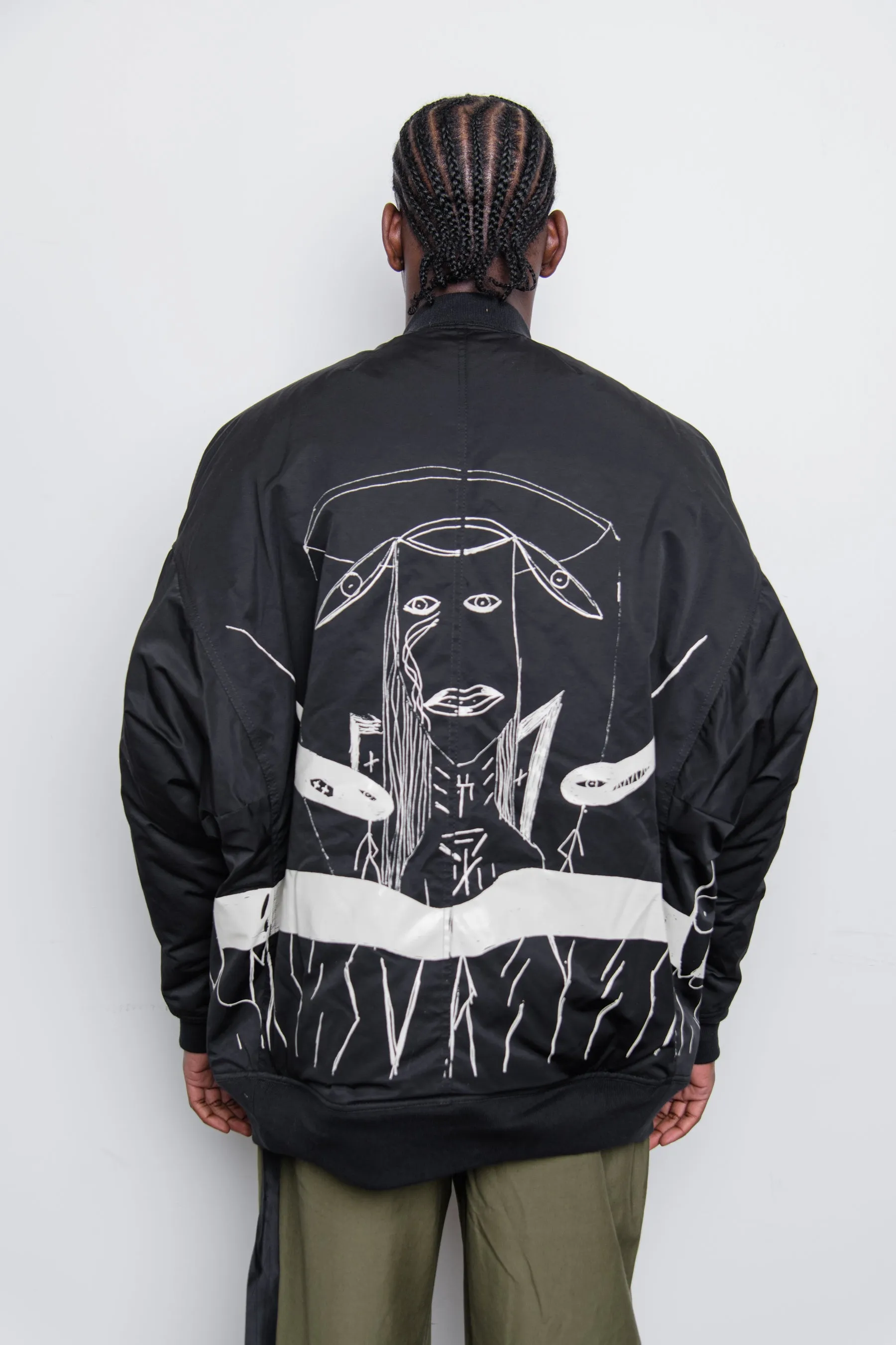 Padded Bomber Jacket Black/Pearl DU02B4977-MUEP3