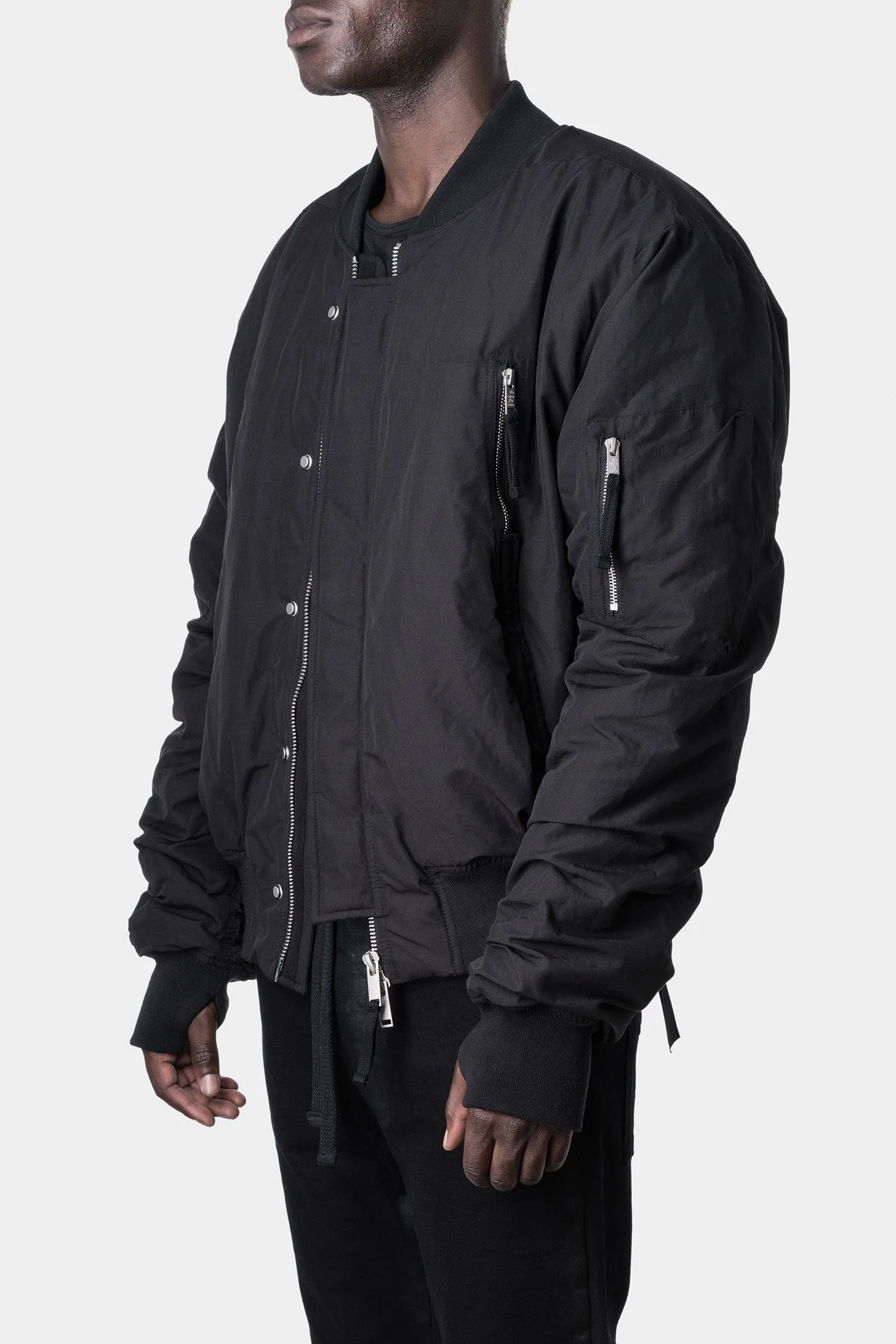 Padded winter bomber jacket, Black