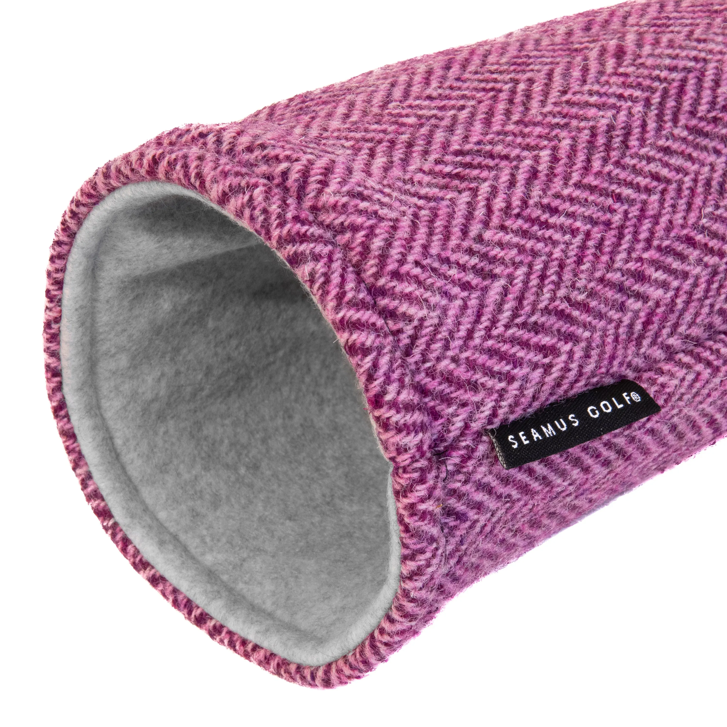 Pink Harris Tweed Head Cover