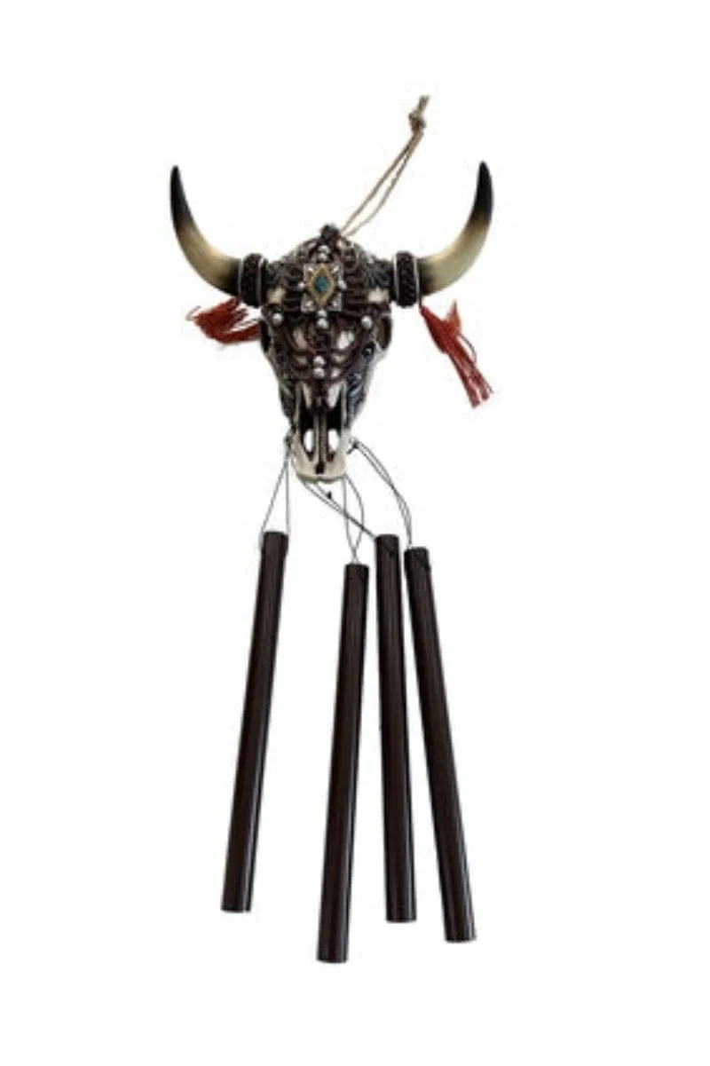 Pure Western Steer Head Wind Chime