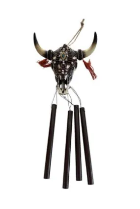 Pure Western Steer Head Wind Chime