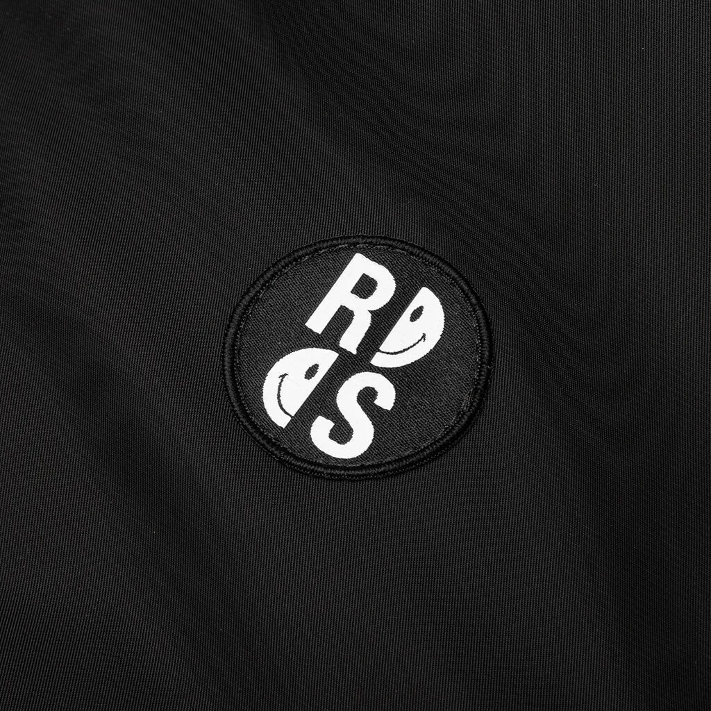 Raf Simons x Smiley Print and Badge Bomber Jacket - Black