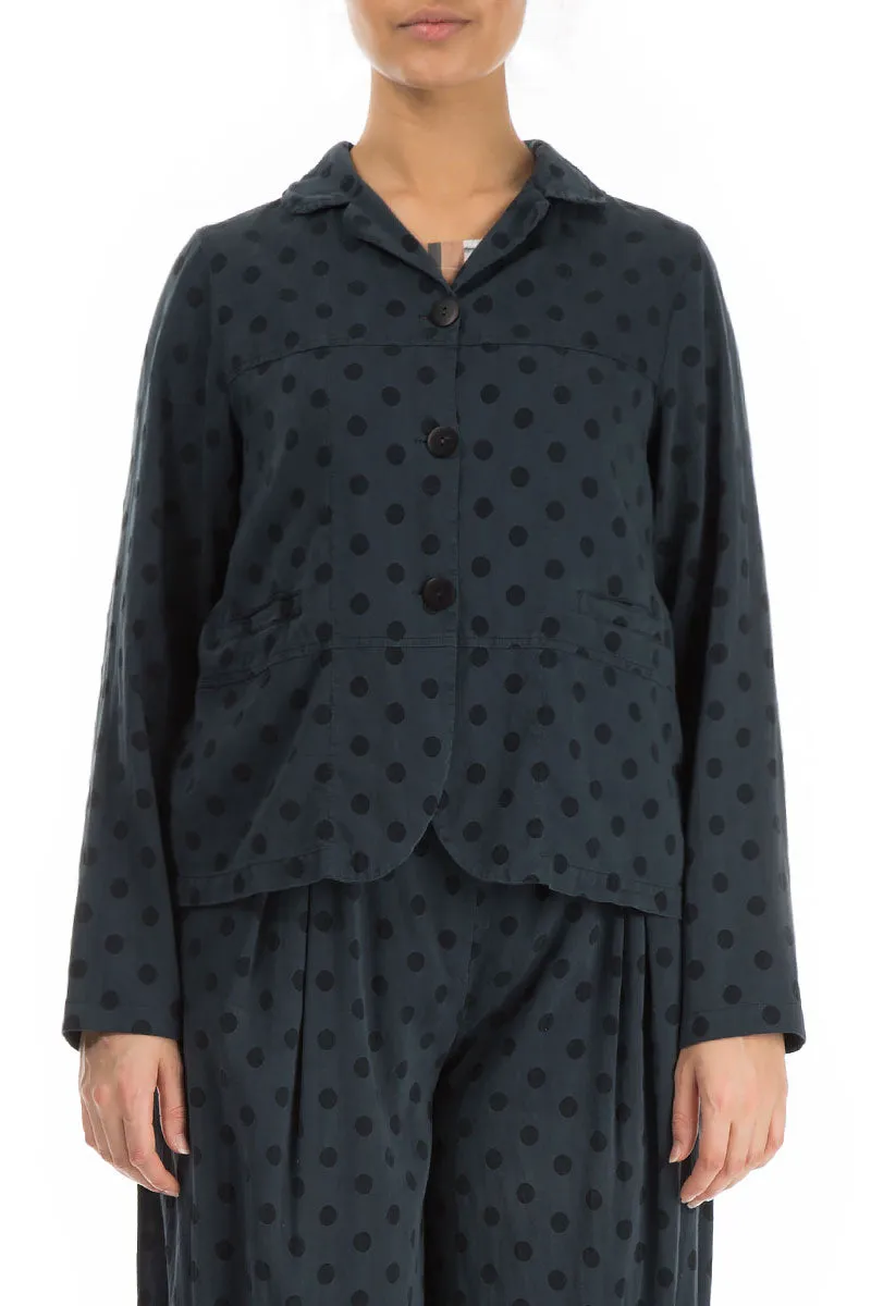 Short Dotty Midnight Blue Jacket