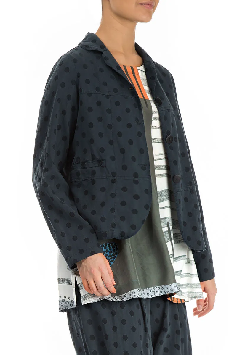 Short Dotty Midnight Blue Jacket