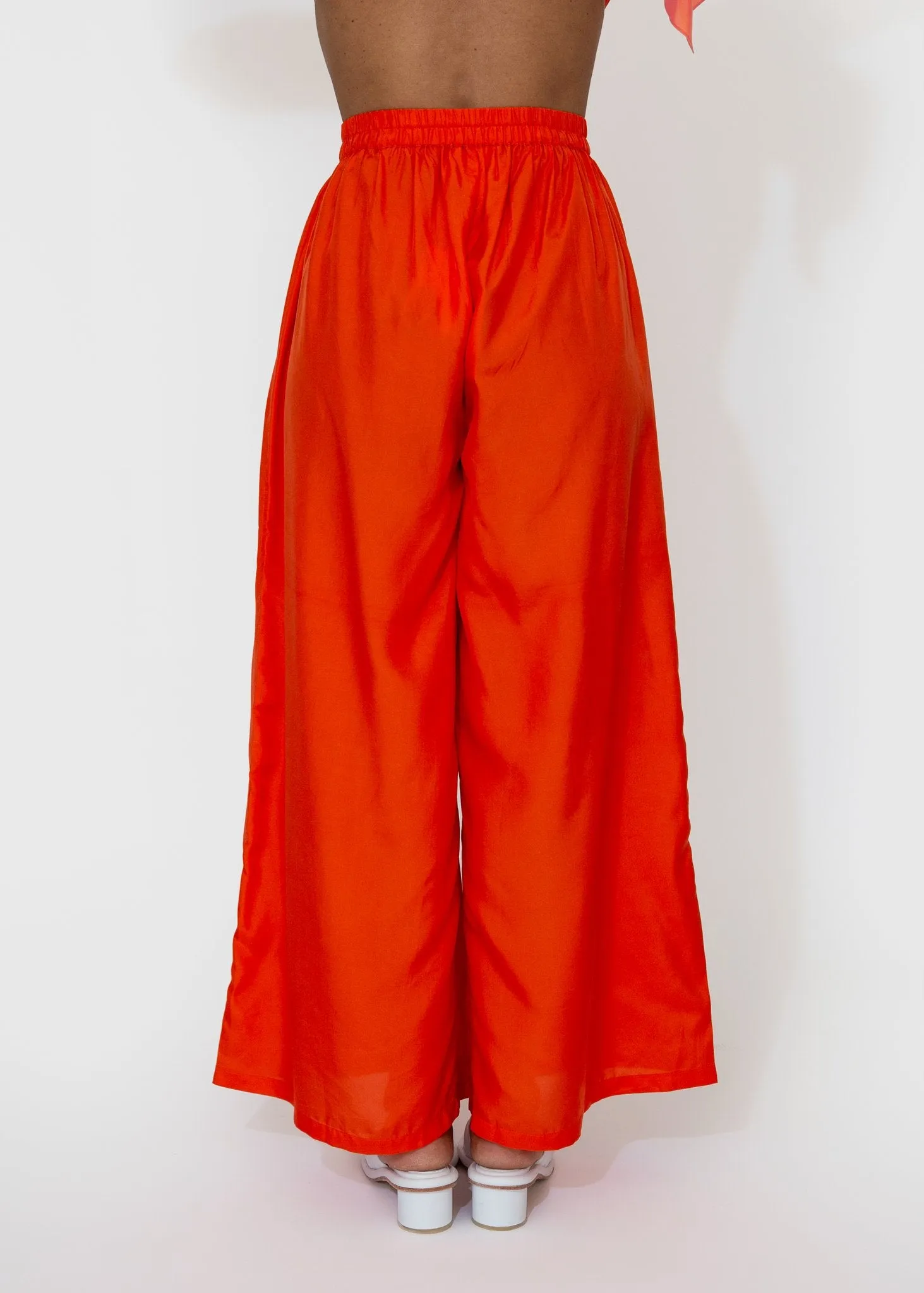 Soleil Wide Leg Trousers in Vermilion