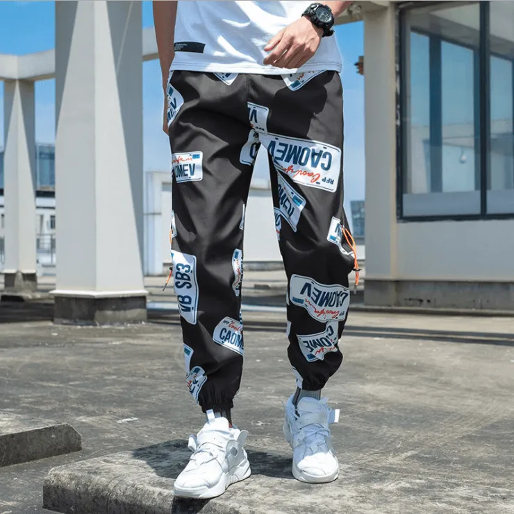 Streetwear Hip hop Joggers Pants Men Loose Harem Pants Ankle Length Trousers Sport Casual Sweatpants White Techwear