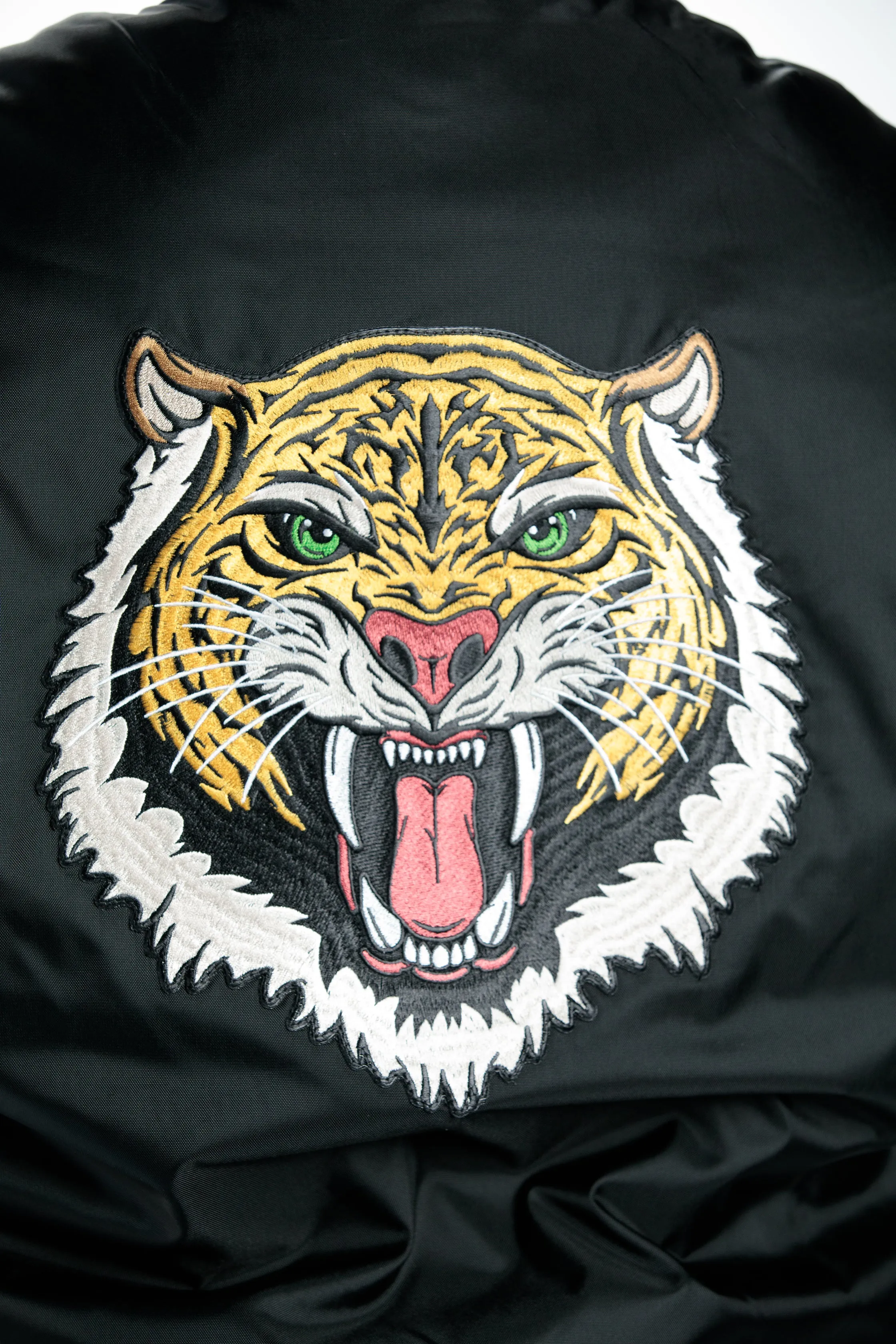 TEKKEN - 'Mishima Tiger' Embroidered Bomber Jacket - Black