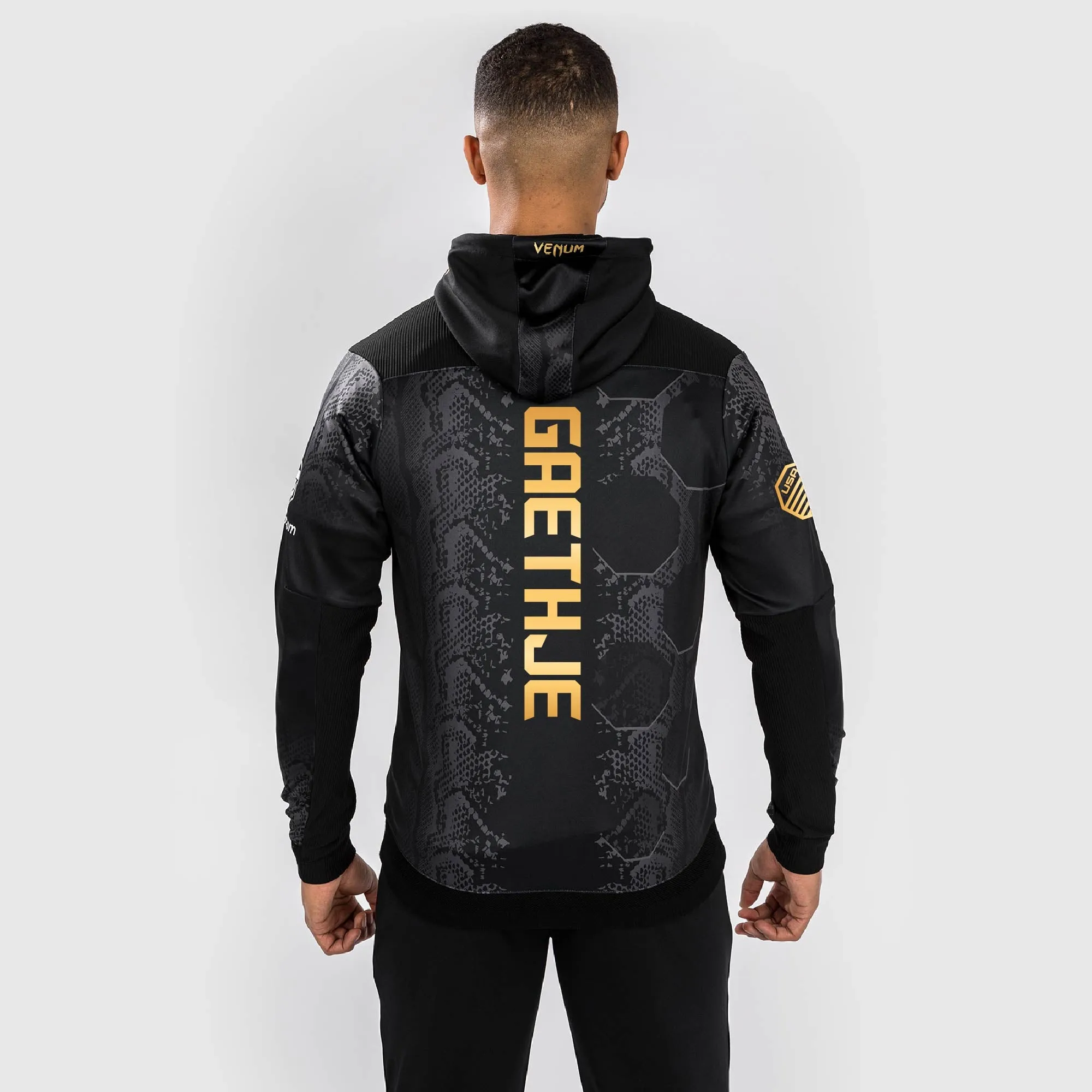 UFC Adrenaline by Venum Fighters Authentic Fight Night Men's Walkout Hoodie - Champion - Justin Gaethje