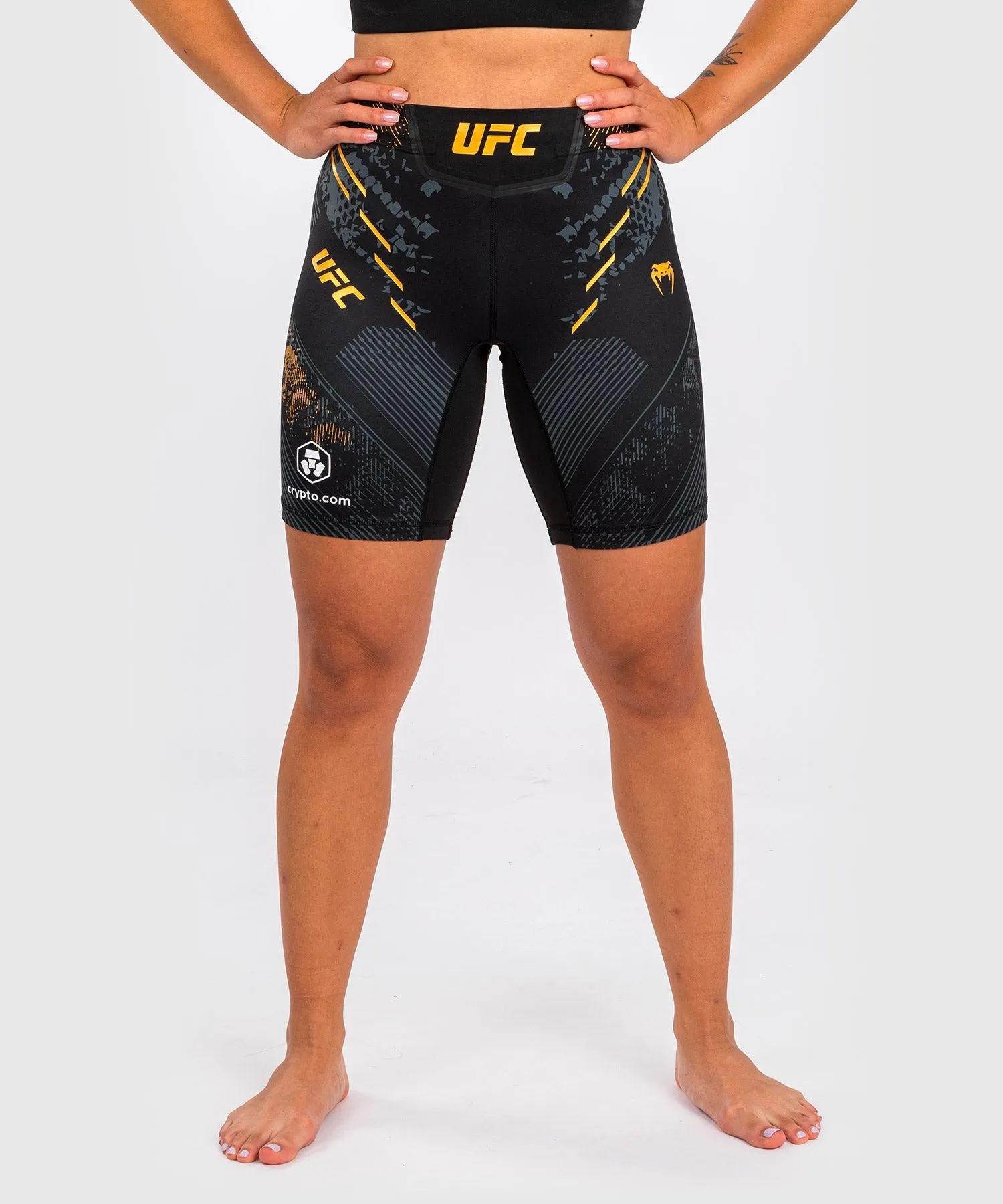 UFC Adrenaline by Venum Personalized Authentic Fight Night Women’s Vale Tudo Short - Long Fit - Champion