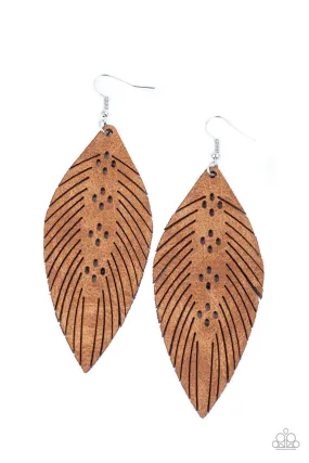 Wherever The Wind Takes Me Brown-Earrings