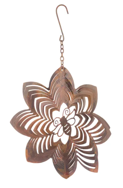 Whimsical Honeybee Metal Wind Spinner - 16.5"H x 9.75"W