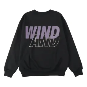 WIND AND SEA BIG SEA CREWNECK-BLACK D.VIOLET