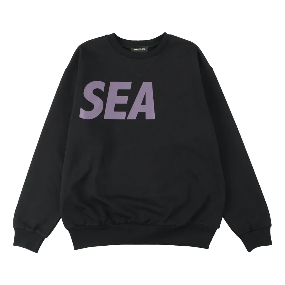 WIND AND SEA BIG SEA CREWNECK-BLACK D.VIOLET