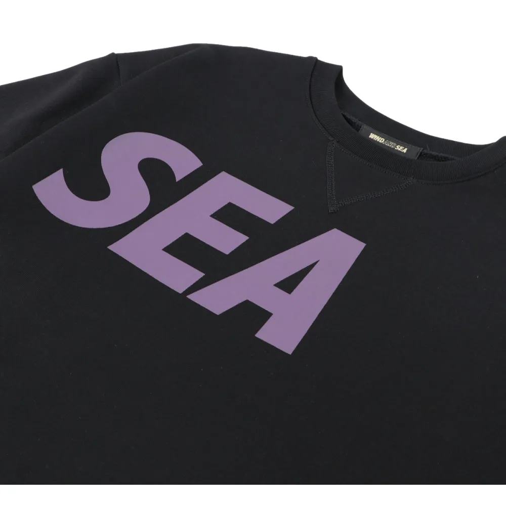 WIND AND SEA BIG SEA CREWNECK-BLACK D.VIOLET