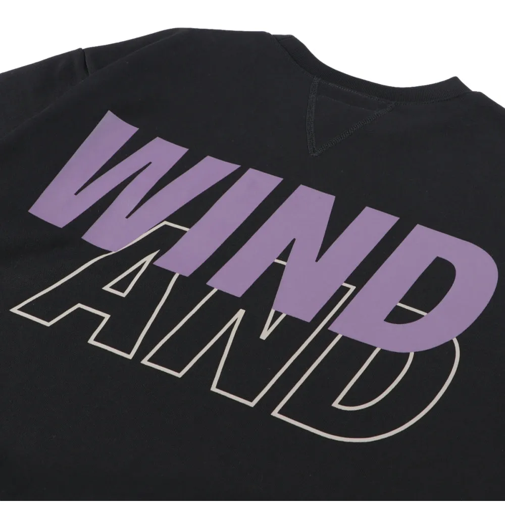 WIND AND SEA BIG SEA CREWNECK-BLACK D.VIOLET