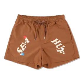 WIND AND SEA HUF × WDS EASY SHORTS-BROWN