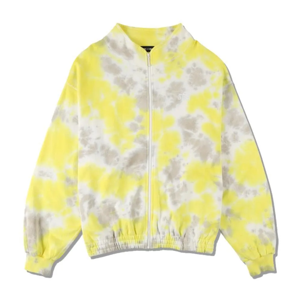 WIND AND SEA SEA TIEDYE SWEAT BLOUSON-YELLOW